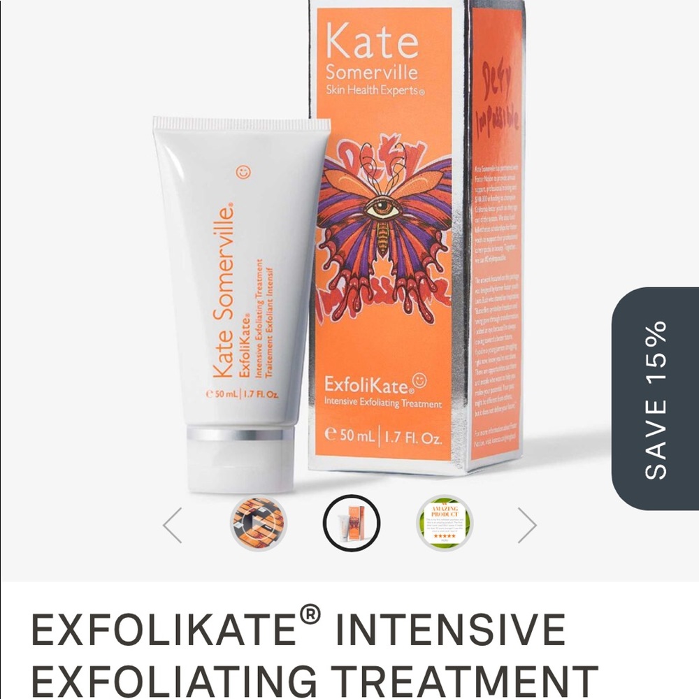 Kate Somerville ExfoliKate Intensive exfoliating treatment 1.7 oz travel size